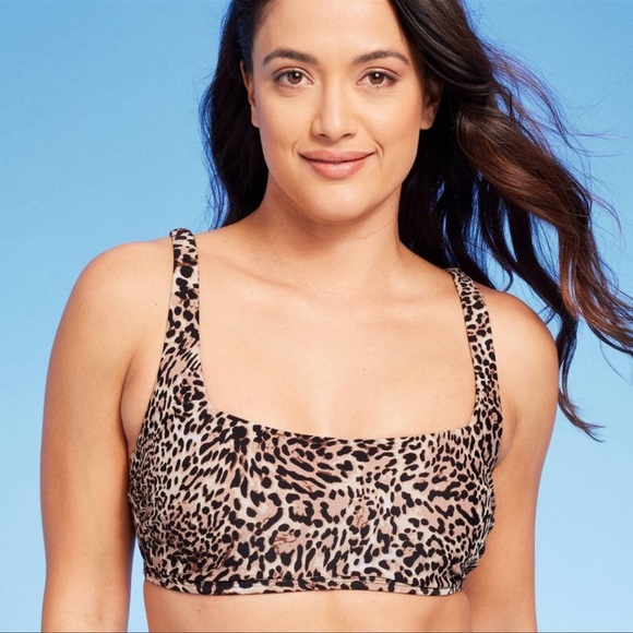 NWT! Kona Sol Leopard Print Square Neck Bikini
Top - Medium (8-10) - Picture 5 of 14
